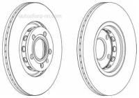 FERODO DDF1706 Диск тормозной передний VAG AUDI 100/A4/A4S/A6/A6S / VW Passat B5 91-08 FERODO DDF1706