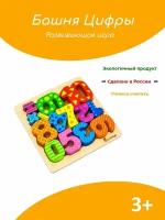 Головоломка "Башня цифры". Балансир и сортер для детей, развивающая игрушка. Учимся считать