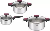 Набор посуды Tefal Cook&Clip G723S674 6 пр. серебристый