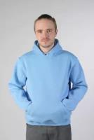 Магазин Толстовок - Blue Hoodie Man Classic Мужская небесно-голубая толстовка худи классическая 320гр/м.кв, 3XL-56-Unisex-(Мужской)