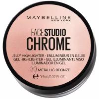 Maybelline New York Face Studio Гелевый хайлайтер Chrome Jelly Highlighter, 30, бронзовый металлик