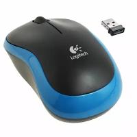 Мышь беспроводная Lgitech M185 Blue синяя, оптическая, 1000dpi, 2.4GHz, USB-ресивер Logitech Unifying®