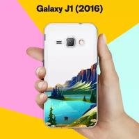 Силиконовый чехол на Samsung Galaxy J1 (2016) Озеро и горы / для Самсунг Галакси Джей 1 (2016)