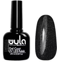 Гель-лак Wula nailsoul uv/тон 347 черный с мелким голографическим глиттером, 10 мл