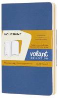 Блокнот Moleskine VOLANT QP713B41M17 Pocket 90x140мм 80стр. нелинованный мягкая обложка синий/желтый янтарный (2шт)