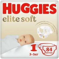 Подгузники Huggies Elite Soft для новорожденных 1 3-5кг 84шт