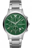 Наручные часы EMPORIO ARMANI Renato AR11507, серебряный, зеленый