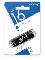 Флеш-накопитель USB 2.0 Smartbuy 16GB Glossy series Black (SB16GBGS-K)