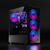 Корпус игровой Prime Box WARRIOR Z2+ 4xFan ARGB + закаленное стекло, черный