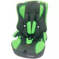 Автокресло группа 1/2/3 (9-36 кг) Мишутка Teddy bear 513 RF (без вкладыша), green/black dot