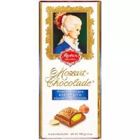 Шоколад Reber Mozart AlpenVollmilch молочный с ореховым пралине и фисташковым марципаном, 100 г