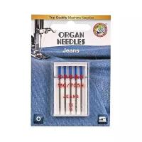 Иглы для швейных машин ORGAN Jeans (джинс) джинсовые 5/110 Blister