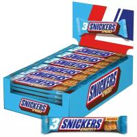 Батончик Snickers Криспер с карамелью, арахисом и хрустящими рисовыми шариками, 60 г, 24 шт., 24 уп