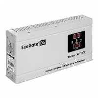 Exegate EX291737RUS Стабилизатор напряжения ExeGate Master AV-1000 (1000ВА, 140-260В, цифр. индикация вход/вых. напряжения, 220В±8%, КПД 98%, 5 уровне