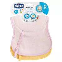 Chicco Комплект хлопковых нагрудников 0м+ (2 шт)