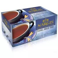 Чай Nargis Earl Grey черный 25 пакетиков в конвертах по 2 гр. с ярлычком
