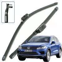 Дворники VW Volkswagen Touareg (2) FL Фольксваген Туарег ФЛ рест. 2014 2015 2016 2017 2018 Щетки стеклоочистителя бескаркасные 650-650 2шт