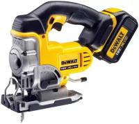 Аккумуляторный электролобзик DeWALT DCS331M2 4.0Ач х2 кейс, 400 Вт черный/желтый