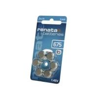 Батарейки Renata Zinc Air 675 PR44 1,4V для слуховых аппаратов BL6