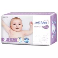 Подгузники Softlove-Platinym S ( 4-8 кг) 60шт SK02S60-6