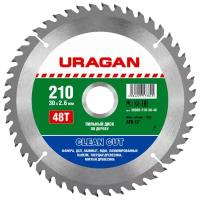 URAGAN Clean cut 210х30мм 48Т, диск пильный по дереву