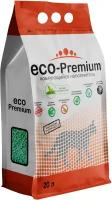 Eco-Premium древесный комкующийся наполнитель для туалета кошек с ароматом зелёного чая 20л