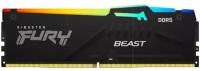 Оперативная память Kingston DDR5 16Gb 4800MHz pc-38400 Fury Beast RGB Black CL38 (KF548C38BBA-16)