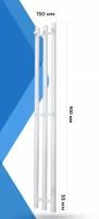 Электрический полотенцесушитель Margroid Inaro 3, высота 90 см, цвет белый матовый, 3 крючка сверху, 3 в середине