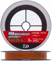 Шнур плетеный Daiwa UVF Tana Sensor Bright Neo +Si2 #3,0 0,285мм 200м (5color)