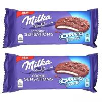 Печенье Milka Sensations Oreo Creme,156 г 2 шт, 2 уп