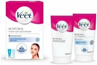 Veet Набор для депиляции зоны лица: Крем для депиляции (лицо), 50 мл + Крем для лица для завершения процедуры депиляции, 50 мл