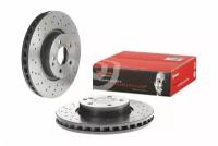 Диск тормозной передний (перфорированный) BREMBO 09.A621.31 (MB W204/W212 07- 2.0-3.5) (цена за 1шт.)