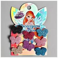 WINX Заколки для волос "Липучки", бабочки, 8 шт., винкс