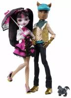 Набор куклы Монстер Хай Клод Вульф и Дракулаура бейсик выпускной, Monster High Basic schools out W2 Clawd Wolf + Draculaura