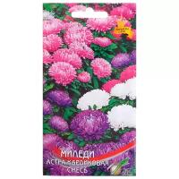 Семена цветов Астра карликовая "Миледи" смесь, О, 90 шт