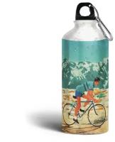 Бутылка спортивная/туристическая фляга Спорт велосипед туризм горы - 418