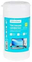 Салфетки чистящие влажные OfficeClean универсальные, в тубе, плотные, 100 шт 325156