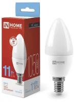Лампа светодиодная IN HOME LED-СВЕЧА-VC, E14, C37, 11 Вт, 6500 К
