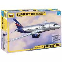 Сборная модель ZVEZDA Региональный пассажирский авиалайнер Superjet 100 (7009) 1:144