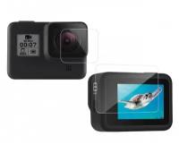 Стекло защитное на экран и линзу экшн камеры GoPro 8