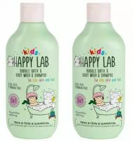 Пена-гель-шампунь для кожи и волос Happy Lab Kids, 3 в 1, детская, Вишневая жвачка, 300 мл, 2 уп