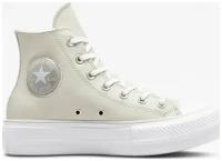 Кеды женские Converse Chuck Taylor All Star Lift A00902 кожаные высокие серые (36.5)