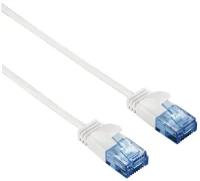 Патч-корд Hama Slim-Flexible UTP 4 пары cat6 1.5м белый RJ-45 (m)-RJ-45 (m)