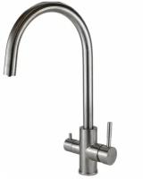 Смеситель для кухни 35к ESKO K22 "Kitchen" выс. пов. излив, с вых. для пит. фильтра, нерж