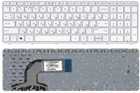 Клавиатура для ноутбука HP Pavilion 15-n211sr белая с рамкой