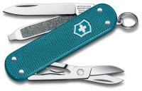 Нож-брелок VICTORINOX Classic SD Alox Colors "Wild Jungle", 58 мм, 5 функций, тёмно-бирюзовый