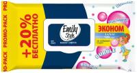 Влажные салфетки Emily Style Bubble Fresh Эконом 100+20шт с крышкой