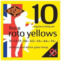 ROTOSOUND R10-8 8 STRING NICKEL SET струны для 8-струнной электрогитары, никелевое покрытие, 10-74