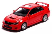 Автоград Машина металлическая SUBARU WRX STI, 1:32, инерция, открываются двери, цвет красный