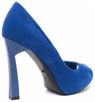 BASCONI 941537 Туфли женский синий, натуральный велюр